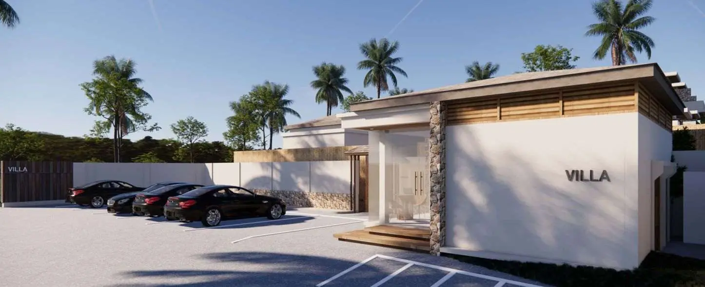 Samaya entrance pavilion and residents' parking